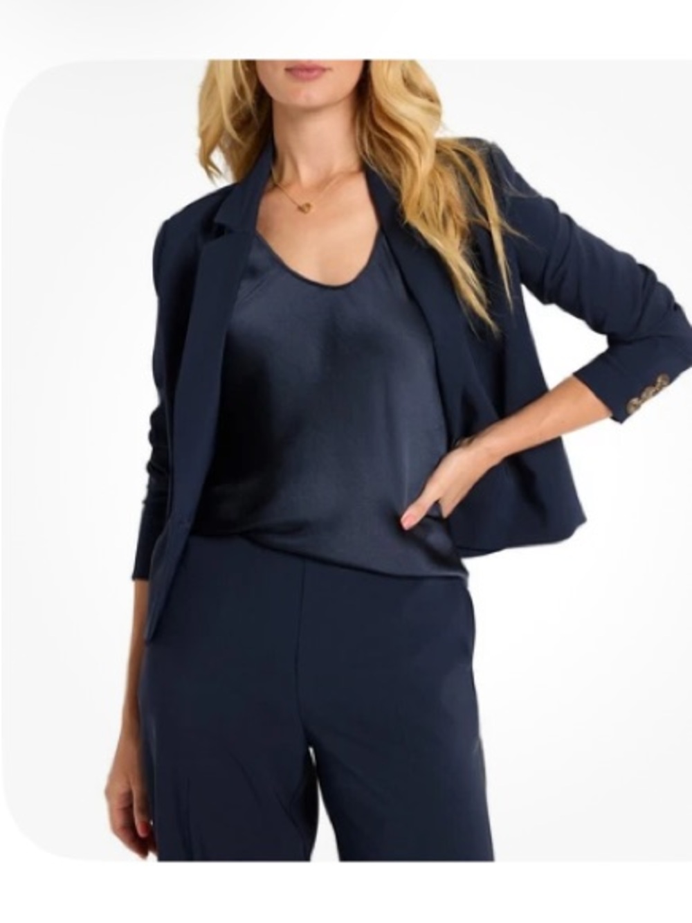 NWT NIC+ZOE Sleek Stretch Anywhere Blazer,Dark Indigo,XXL,22.5”, Perfect Staple!